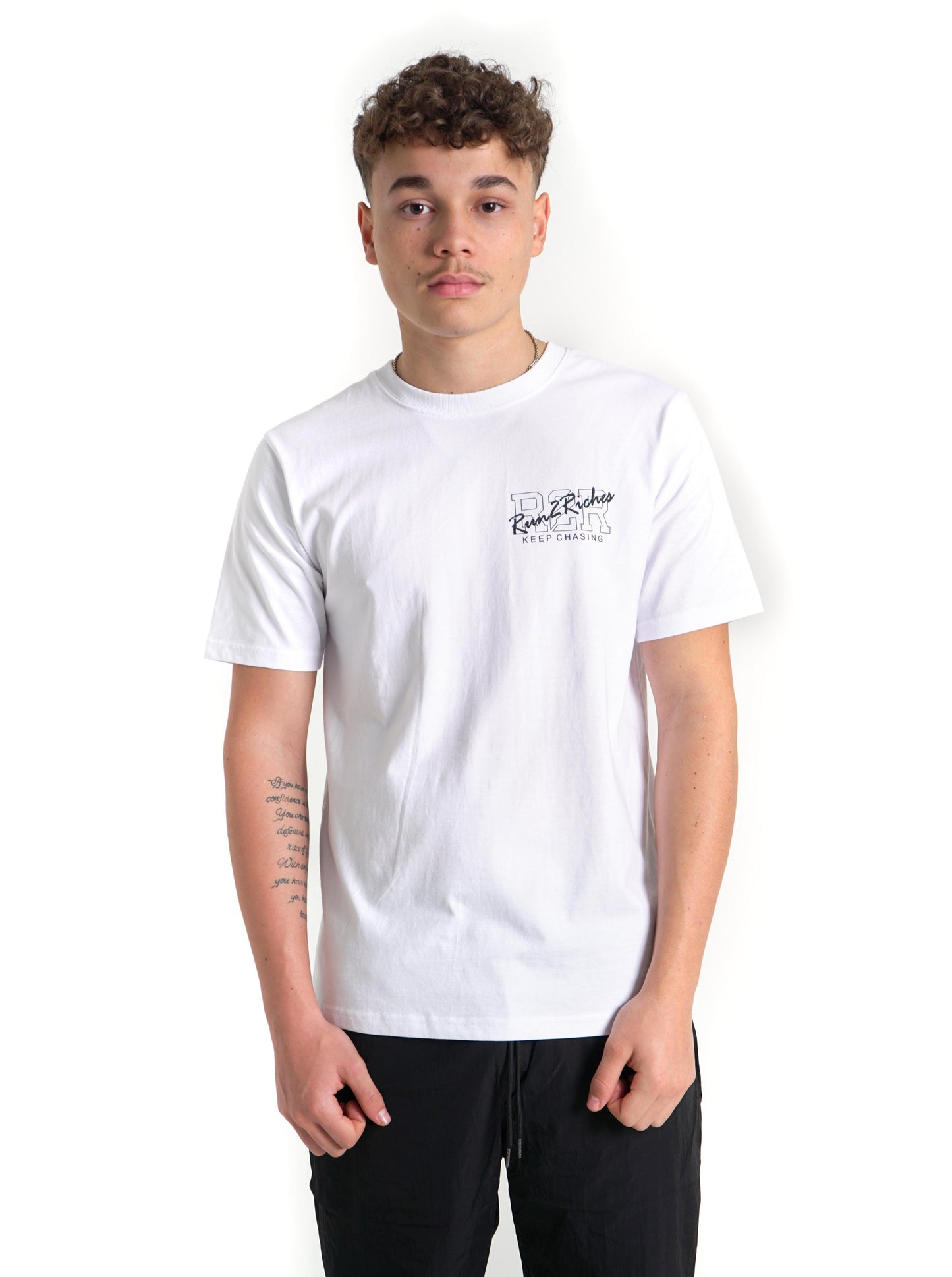 R2R CONTRACT T-SHIRT - WHITE/BLACK